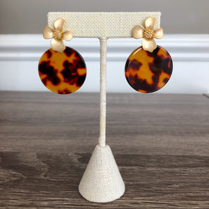 Kimberly Floral Tortoiseshell Earrings