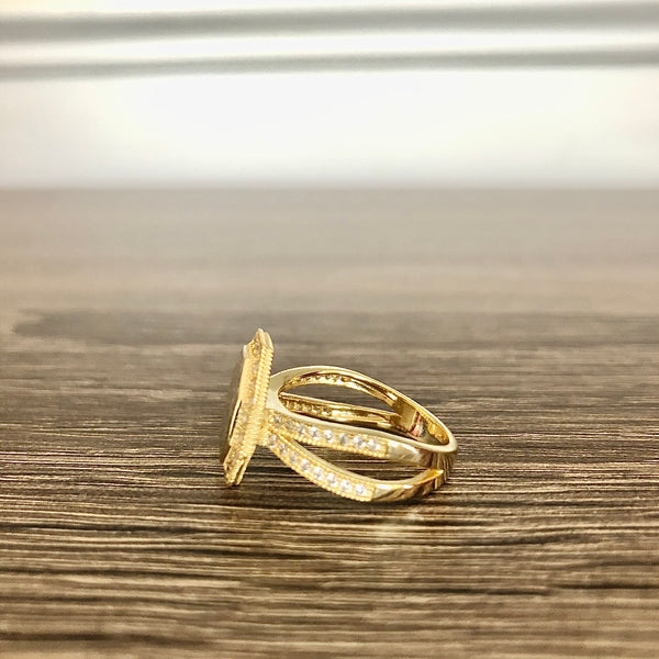 Monogrammed Octagon Ring