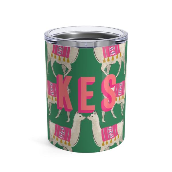 personalized llama stainless steel tumbler