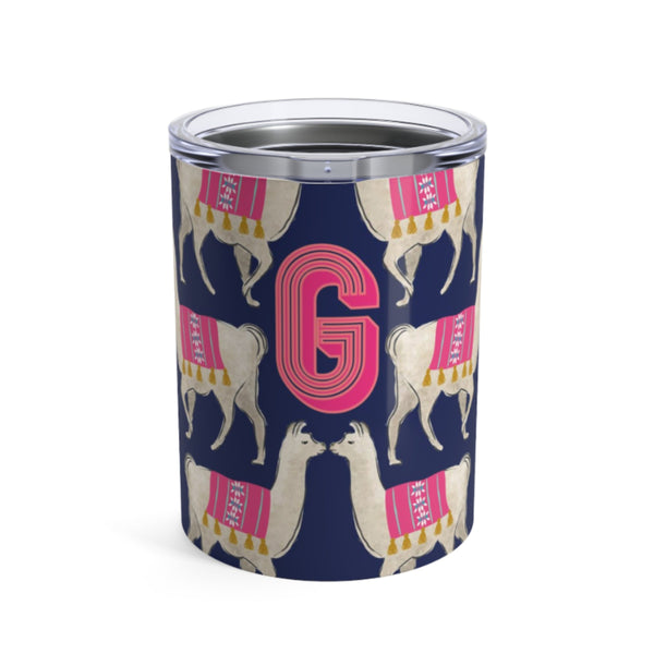 personalized llama stainless steel tumbler